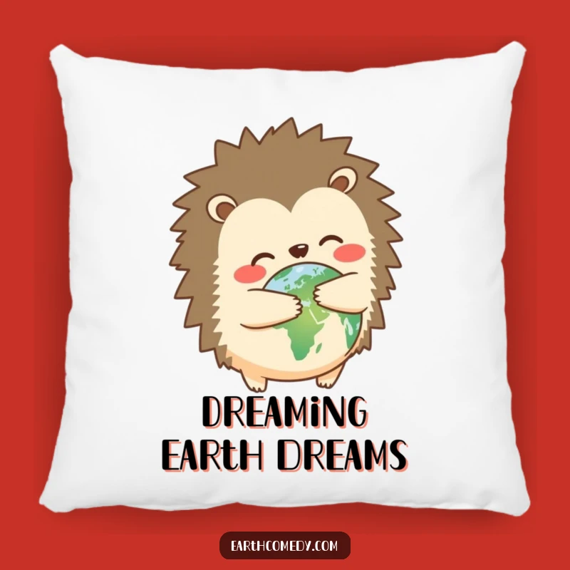 Funny Hedgehog Earth Hugger Pillow - Cozy and Cute Accent Pillow!