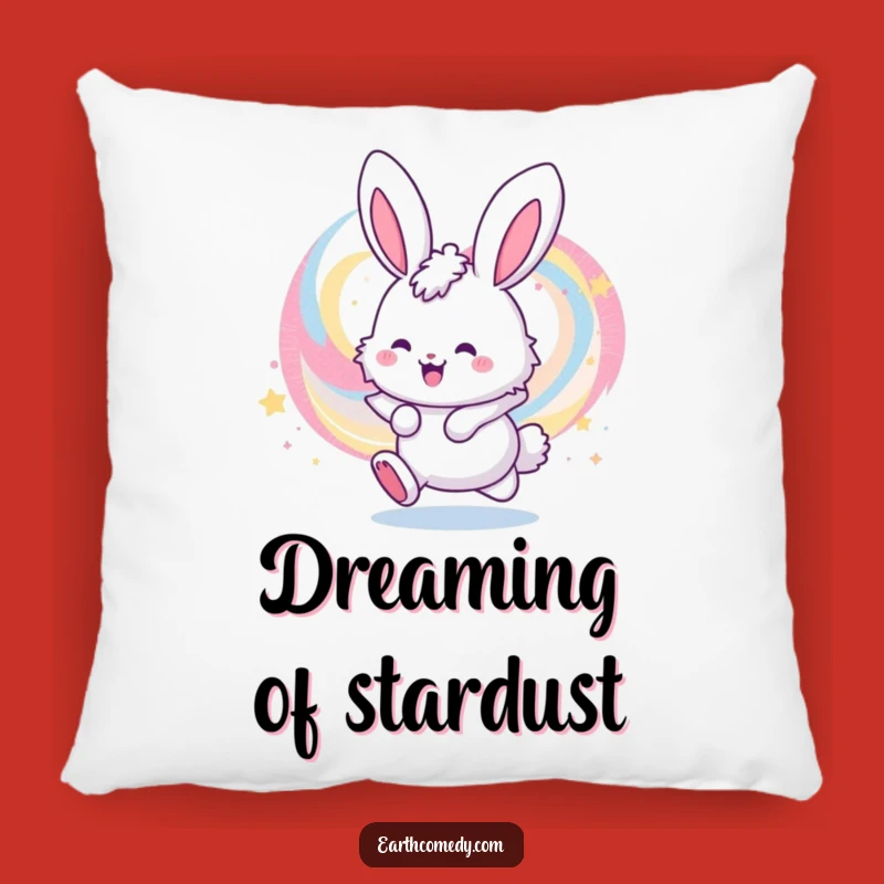 Funny Bunny Galaxy Pillow: Cozy Up with Cosmic Humor and a Cute Companion