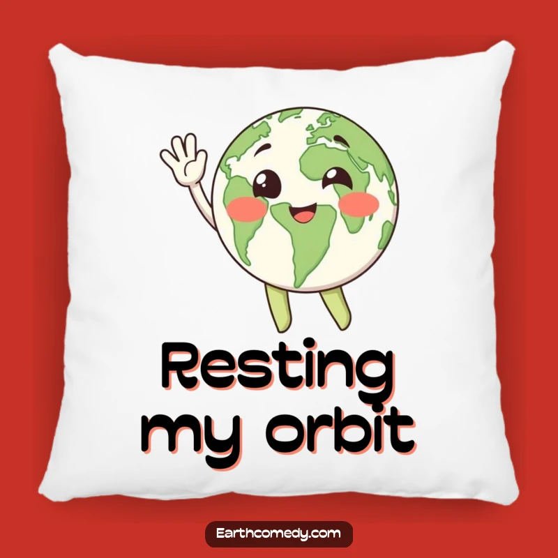 Funny Earth Golfer Pillow - Cozy & Happy Planet Comfort