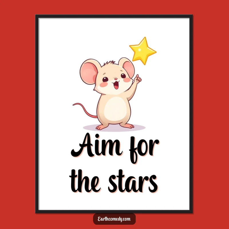Funny Mouse Star Poster: Inspire Your Space with This Hilarious Celestial Art