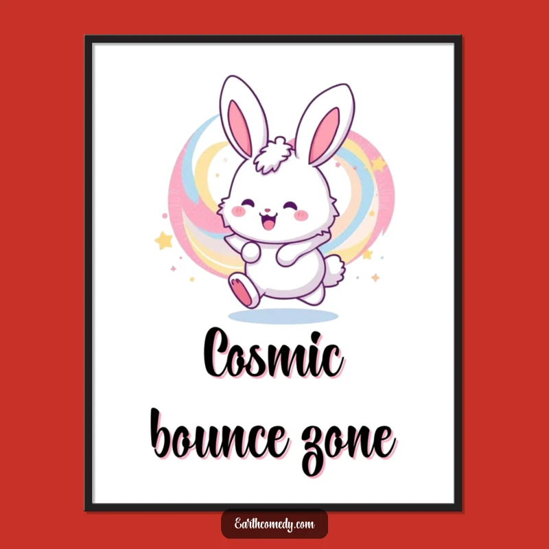Funny Bunny Galaxy Poster: Bring Cosmic Cheer and Humor to Your Walls