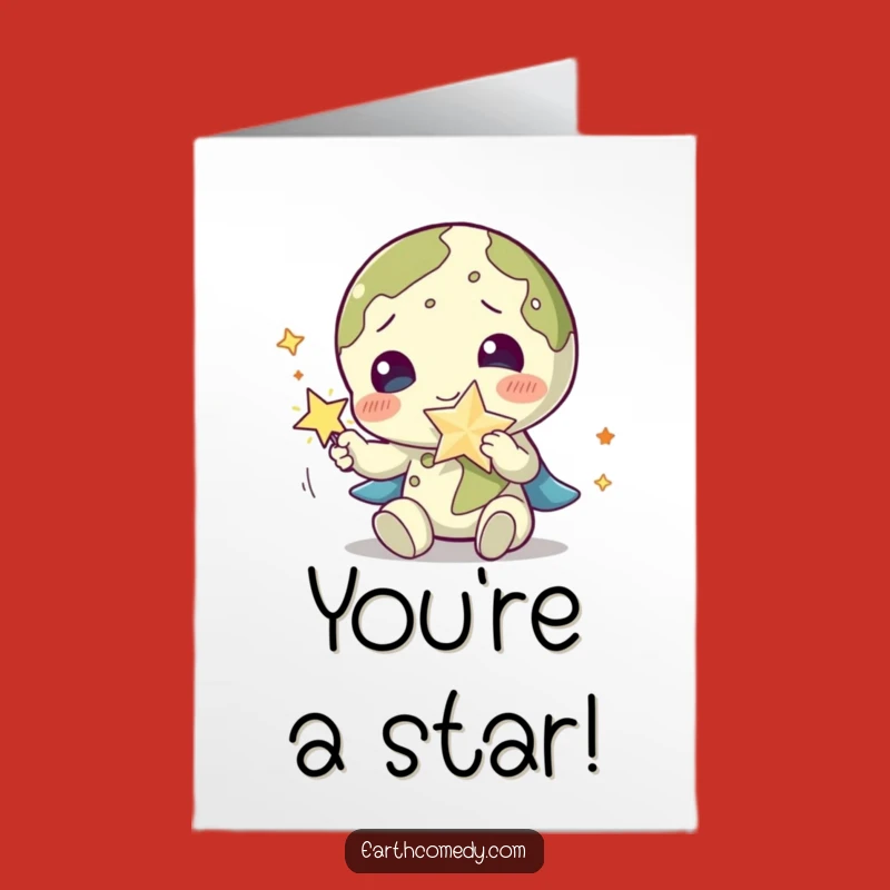 Sparkling Star Earth Free Printable Congrats Card - Funny Downloadable