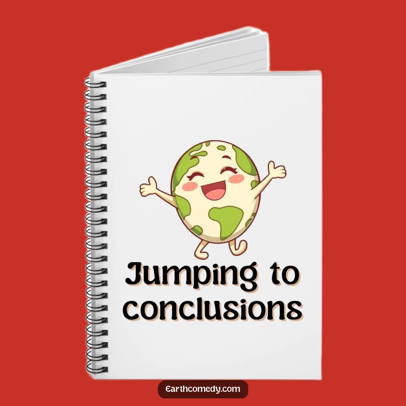 Funny Earth Notebook: Joyful Leap Cover, Perfect for Energetic Notes & Gifts!