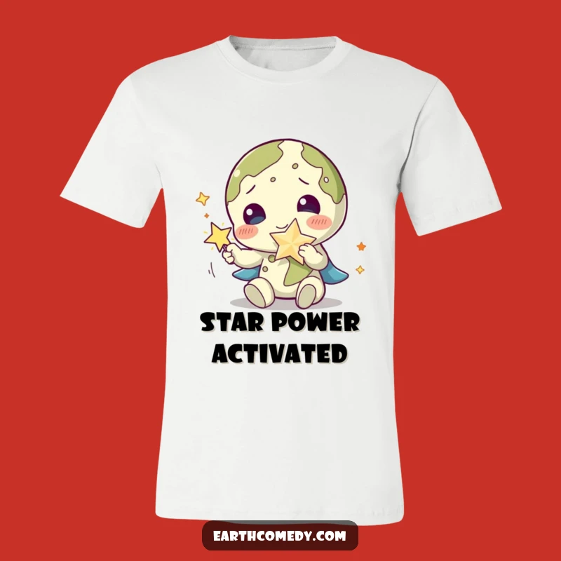 Funny Earth T-Shirt: Sparkling Star Play Graphic, Celestial Fun Gift!