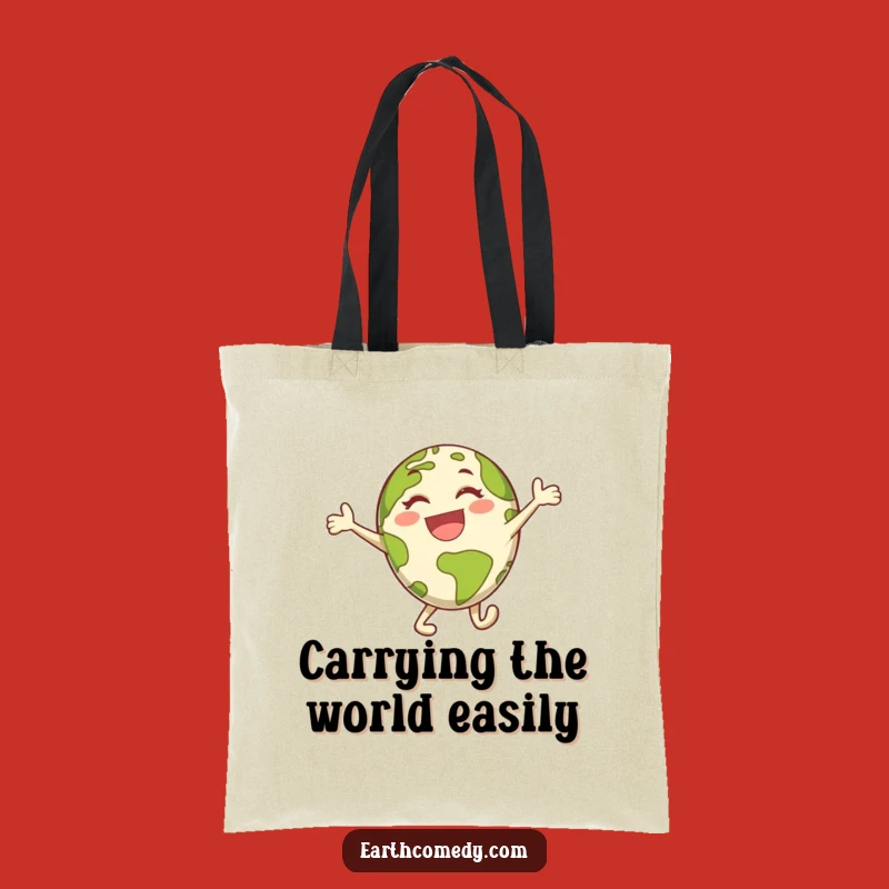 Funny Earth Tote Bag: Energetic Leap Design, Practical & Hilarious Planet Accessory!
