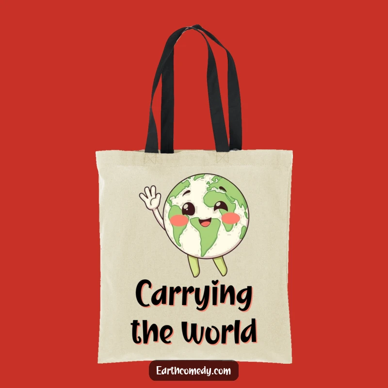 Funny Earth Golf Tote Bag - Happy Planet Carryall