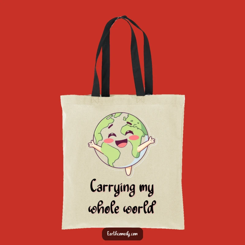 Funny Earth Tote Bag: Spinning Delight Design, Carry Your Joy!